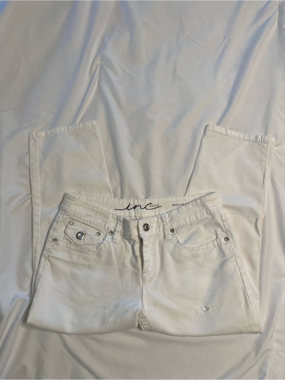 INC International Concepts White Women’s cropped